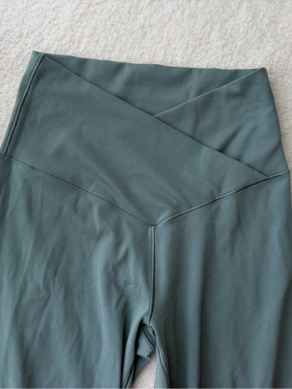 Offline by Aerie Real Me High-Waist Flared Yoga Pants in Sage Green - Picture 2 of 5